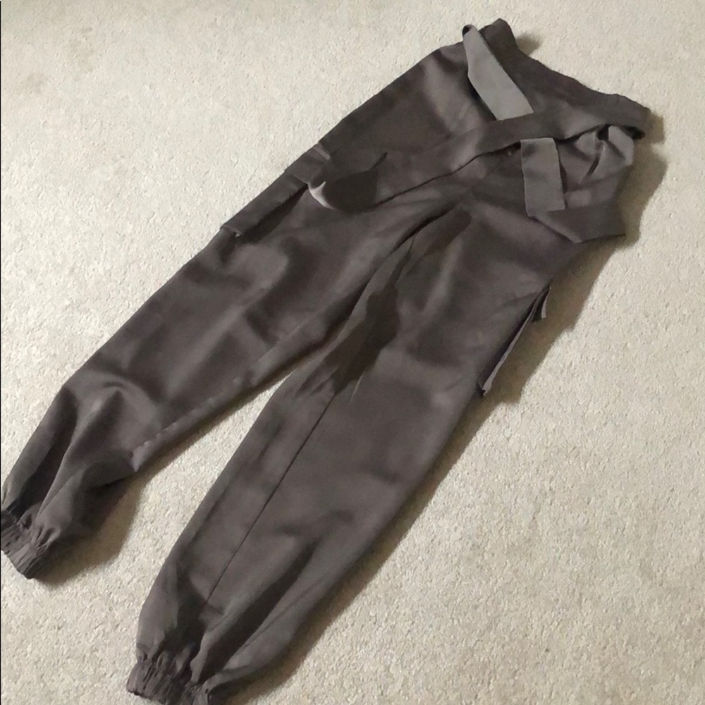 Satin cargo pants
